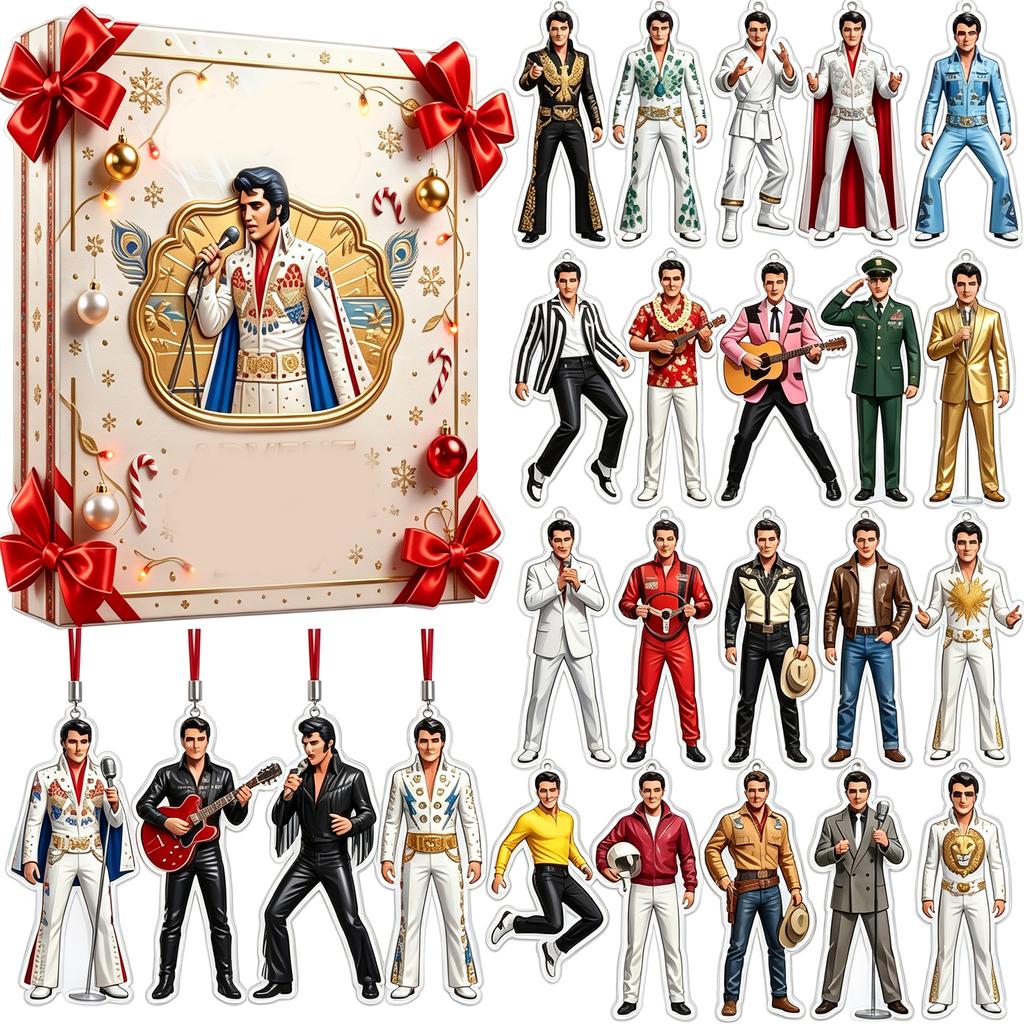 2D Christmas Countdown Advent Calendar with Days, Music Theme