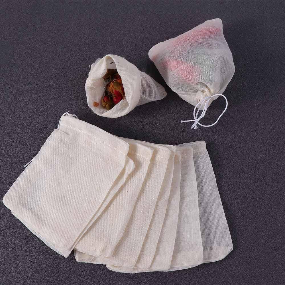 For Party Tea Wedding Home Supplies Tea Filter Unbleached Food Packing Bags Muslin Bag Sachet Bag Drawstring Bags Cotton Pouch
