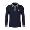 Spring And Autumn Men'S Long Sleeve Polo Shirt Classic Business Office T-Shirt Male Street Casual Fashion Solid Color Top