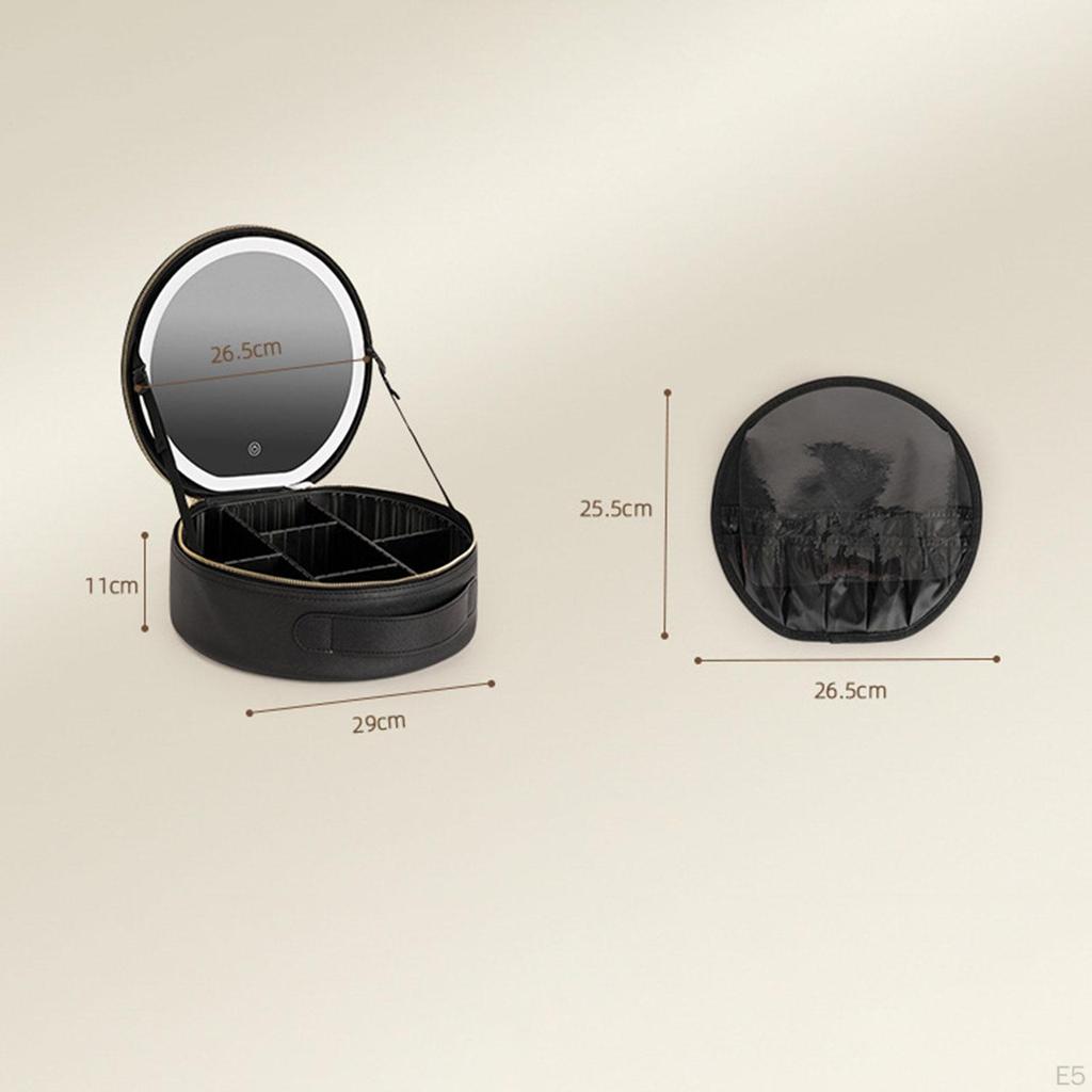 LED Makeup Case with Mirror Travel Organizer Professional Portable Large Capacity Cosmetic Storage