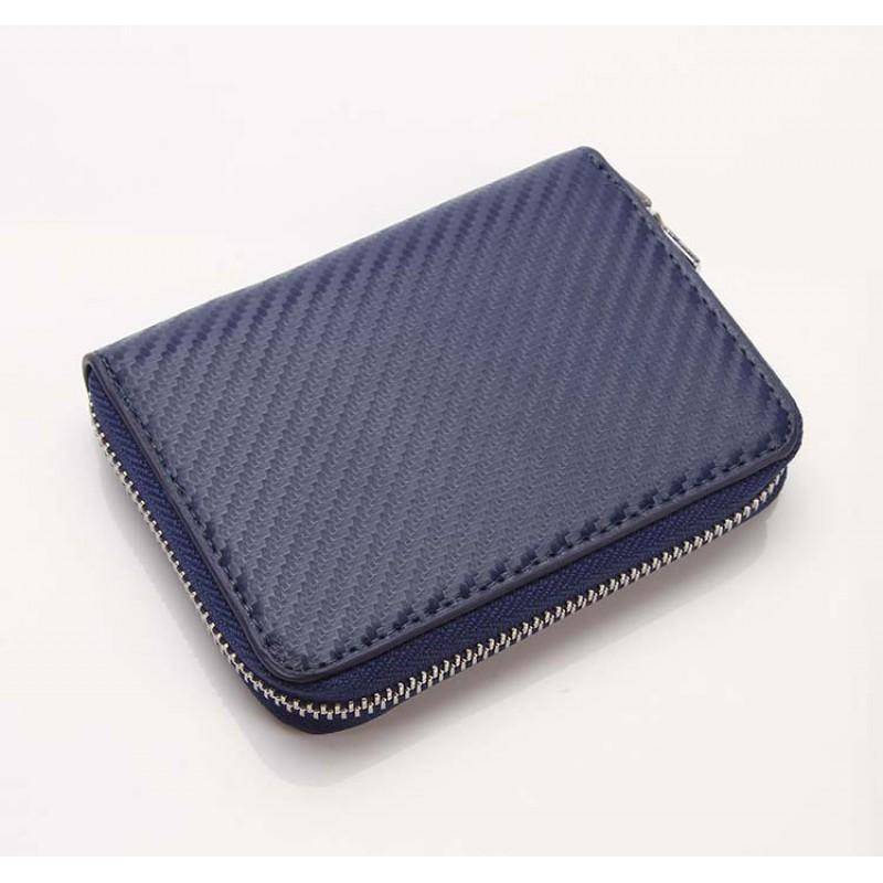 Mini Small Wallet Popular Carbon Fiber Short Zipper Men's