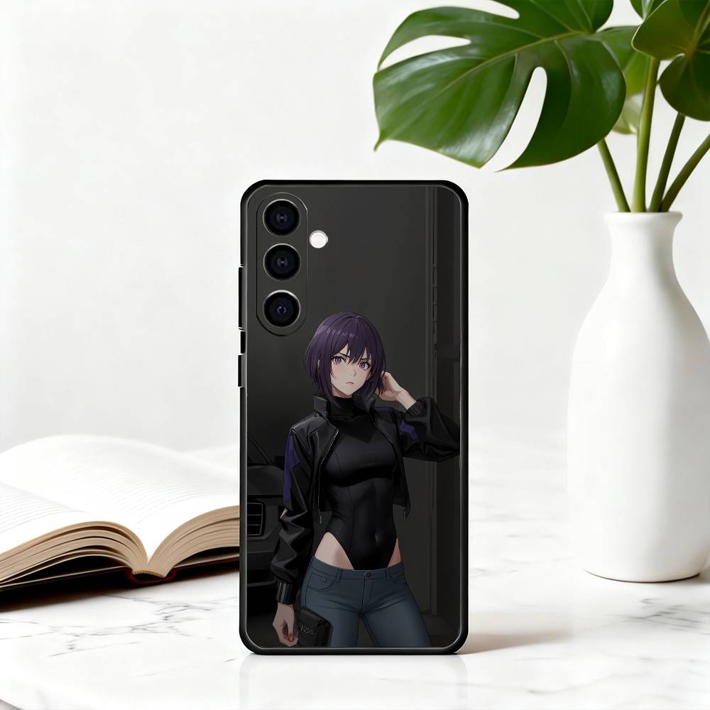 G-Ghost M-Motoko K-Kusanagi S-Shell Phone Case For Samsung Galaxy A73,A72,A71,A70,A53,A52,A51,Soft Silicone Black Cover