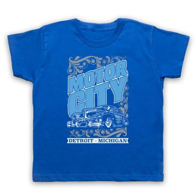 Motor City Detroit Michigan America Car Industrial City Kids Childs T-Shirt