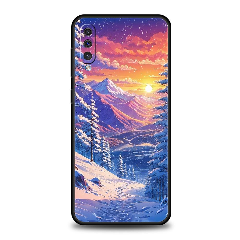 Landscape Winter Light Snow Case For Samsung A56 A36 A26 A24 A16 A14 A12 A32 A50 A70 A20E A22 A40 A34 A54 A42 A52 5G A06 Cover