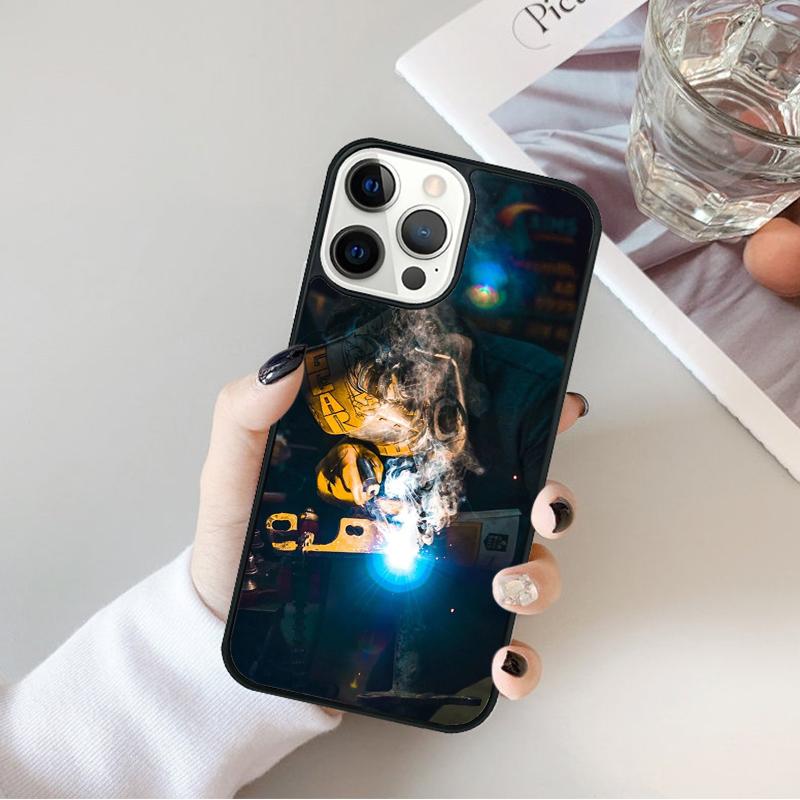 Welder Welding Hot Metal Worker Phone Case For iPhone 17 Air 16 15 14 Max Plus 11 12 13 Pro Max Phone Cover coque