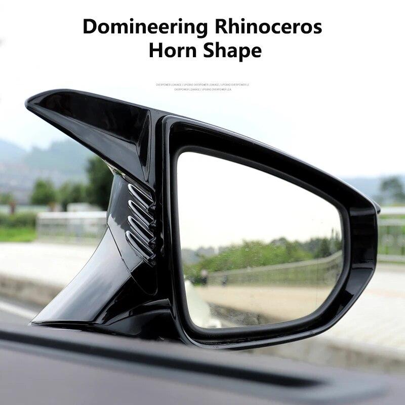 QHCP Car Rear View Mirror Cover Ox Horn Side Rearview Mirror Shell ABS For Lexus ES 200 260 300H 2018- Exterior Accessories