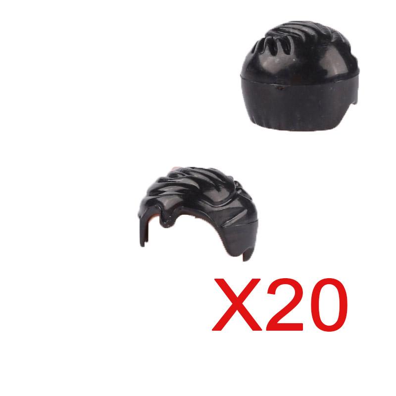 MOC City Building Blocks Figure Body Parts Creative Accessories Long Hair Brown Black Gold Mini Brick Compatible Toy Gift k030