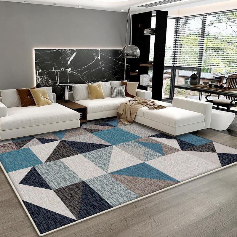 Nordic Geometric Marble Living Room Carpet 140x200cm Large Home Super Absorbent Bedroom Hallway Entrance Floor Mats Non-slip