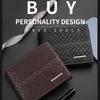 New PU Leather Men's Wallet Multi-slot Large Capacity Money Bag Black Coffee Card Holder Wallet Men Male