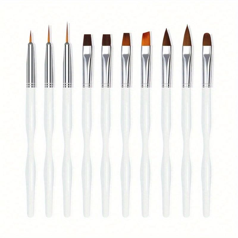 

Набор кистей для дизайна ногтей, 10 шт. белый