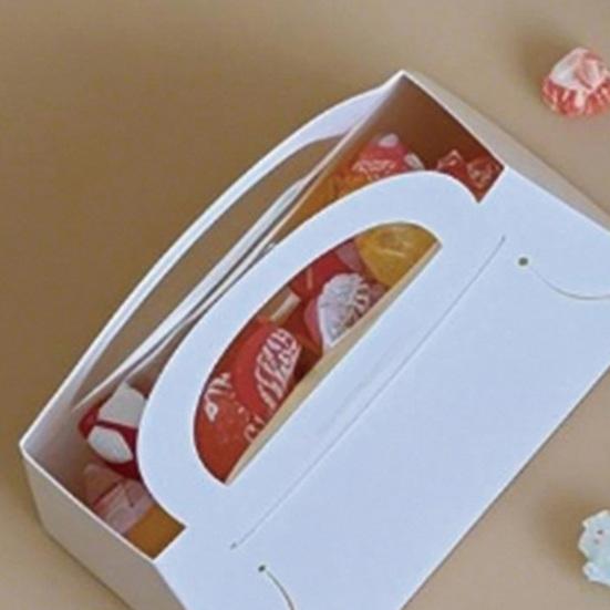 12Pcs Gift Boxes with Handles Paper Gift Box Cookie Dessert Packaging Boxes Bridesmaids Proposal Handbag Boxes for Weddings Parties