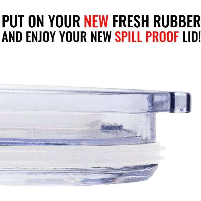 3 Pack - 20 & 10 Oz Replacement Rubber Lid Rings, 3.3 Inch Diameter Gasket Seals, White Lid Gasket Rings for Ulated Stainless Steel Tumbler Fits Yti,