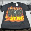 NSYNC T-Shirt Gruppenporträt Flammen KLEIN Neu