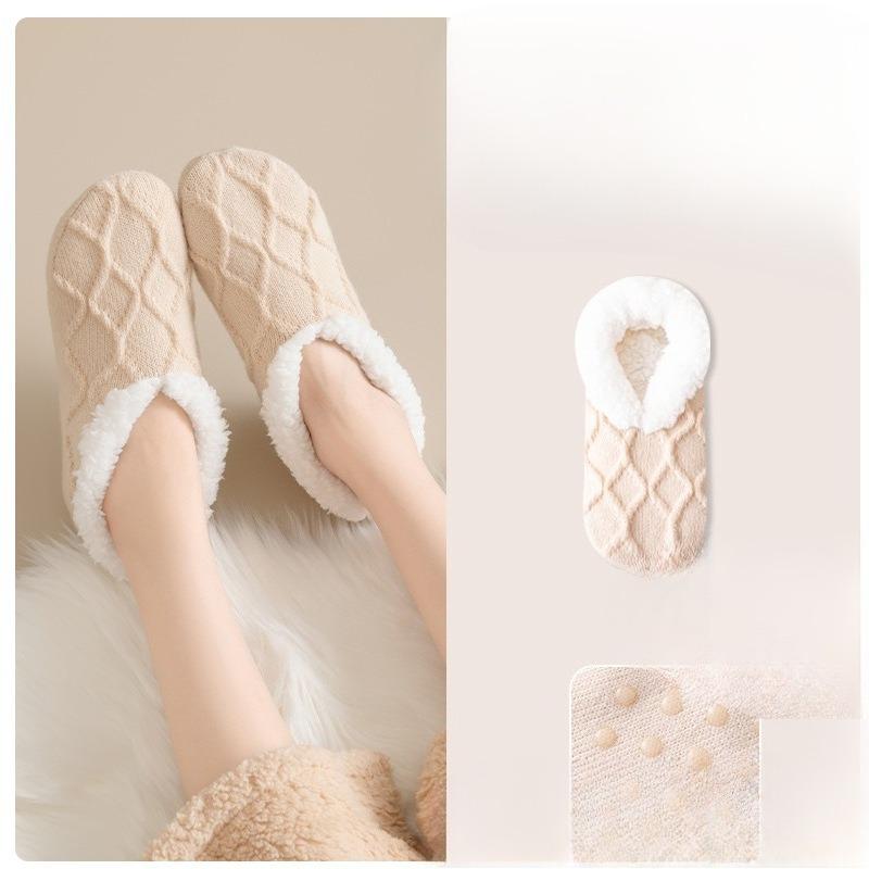 Female Autumn and Winter Plush and Thick Warm Indoor Floor Socks