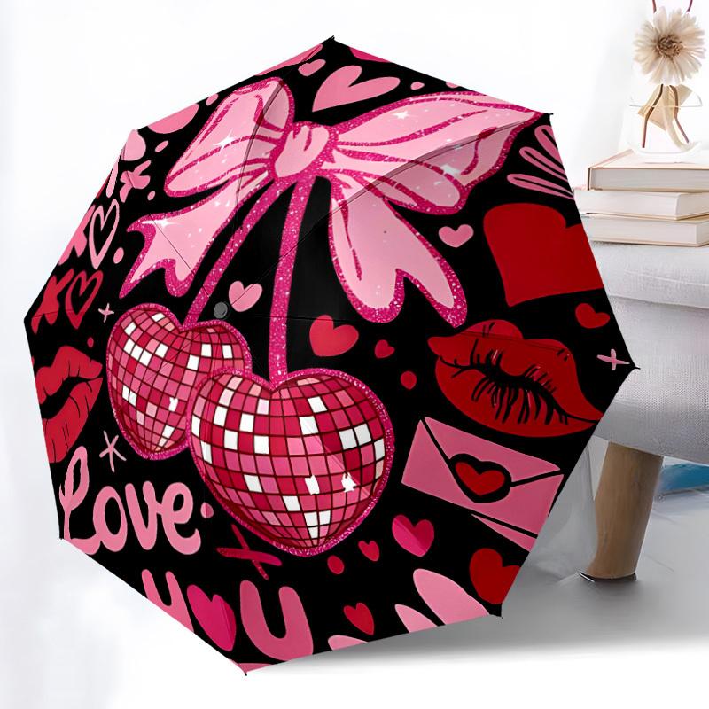 

1pc Cherish Love Automatic Open/Close Umbrella - Compact Travel Umbrella, Gift for Birthday, Holiday yy260106066