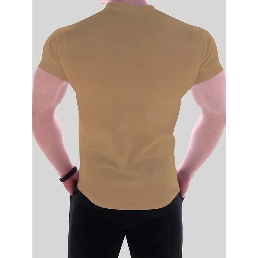 Удобная футболка с круглым вырезом и коротким рукавом с узором в виде сердца — фото 7