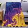 Swirl Ocean Abstract Art Cartoon Anime Print Flannel Blanket Soft Warm Throw for Kids Bedroom Sofa Bed Christmas Office Car