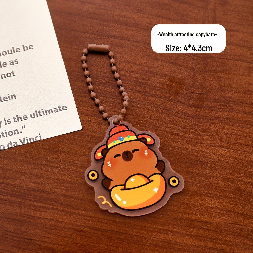 Capybara Acrylic Keychain Pendant - Cute Girly Bag Charm