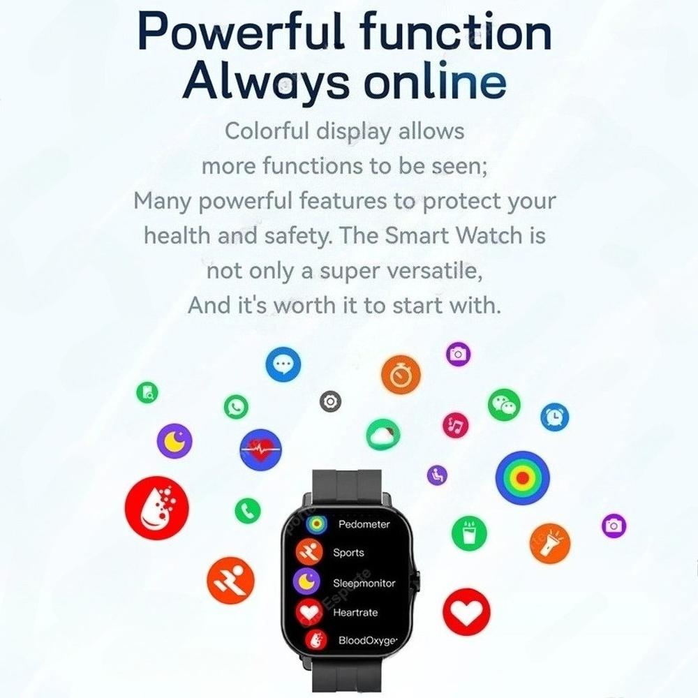 Smartwatch Android Phone 1.44''Inch HD Screen Bluetooth Call Blood Oxygen/Pressure Monitoring Smart Watch Women Men Gift
