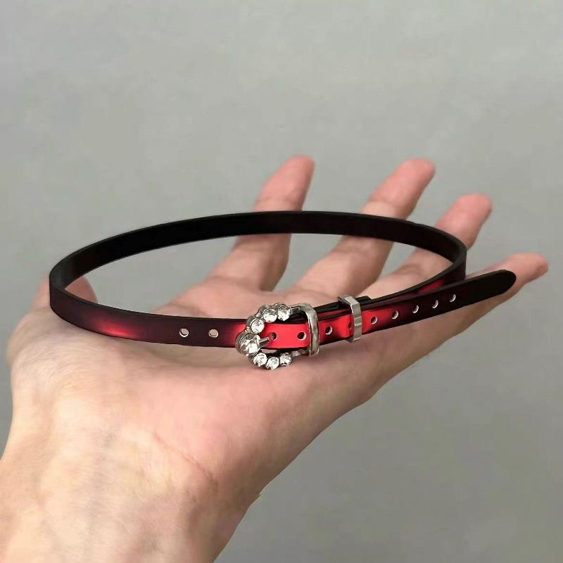 Temperature-sensitive Color-changing Pineapple Red Gun Black High-end Subculture Leather Collar Neck Chain