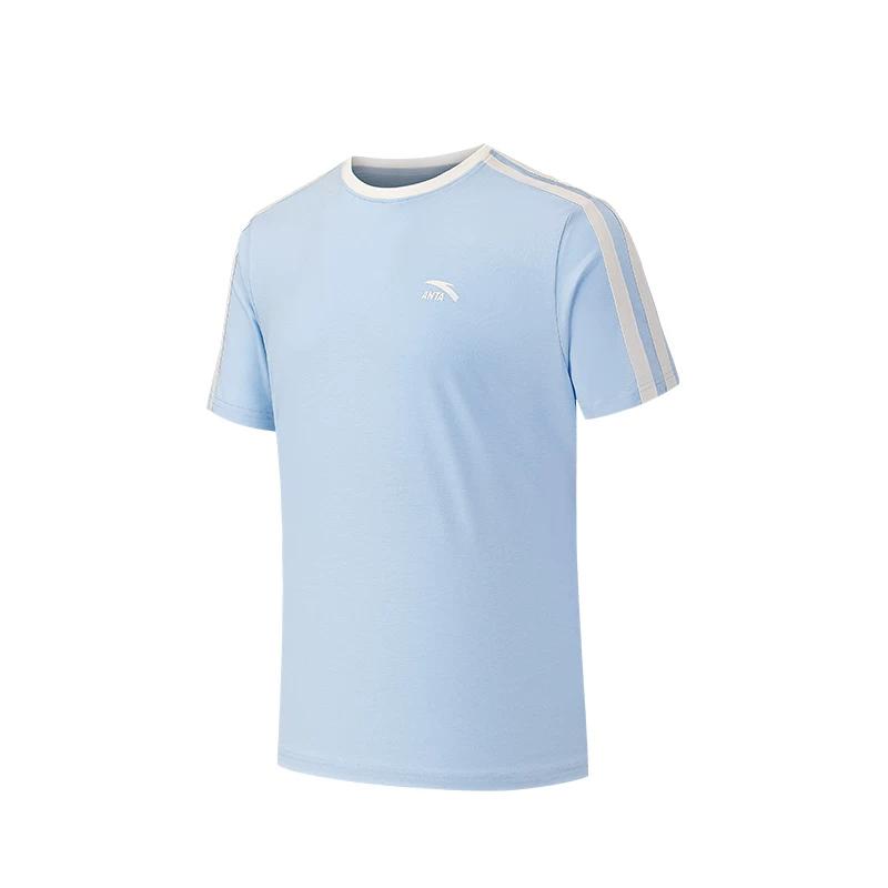 Anta Fashion Striped Round Neck Casual Short Sleeve T-Shirt Unisex tops 972638106-9