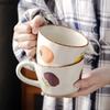 Ceramic Mug Creative Hand-painted Coarse Pottery Coffee Mug Office Afternoon Tea Milk Cup Juice Cup Water Cup Household Goods