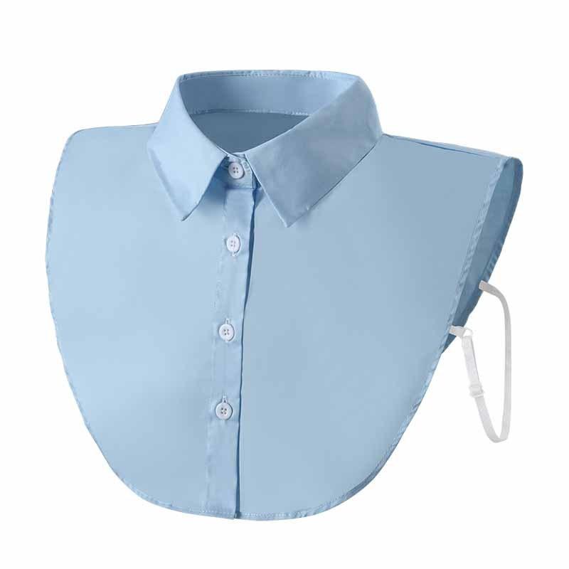 Damska Bawełniana Sztuczny Kołnierzyk Męski Unisex Formalny Garnitur Styl Połowy Koszuli Sztuczny Kołnierzyk Odpinany Na Guziki Dziewczęcy Odpinany Kołnierzyk