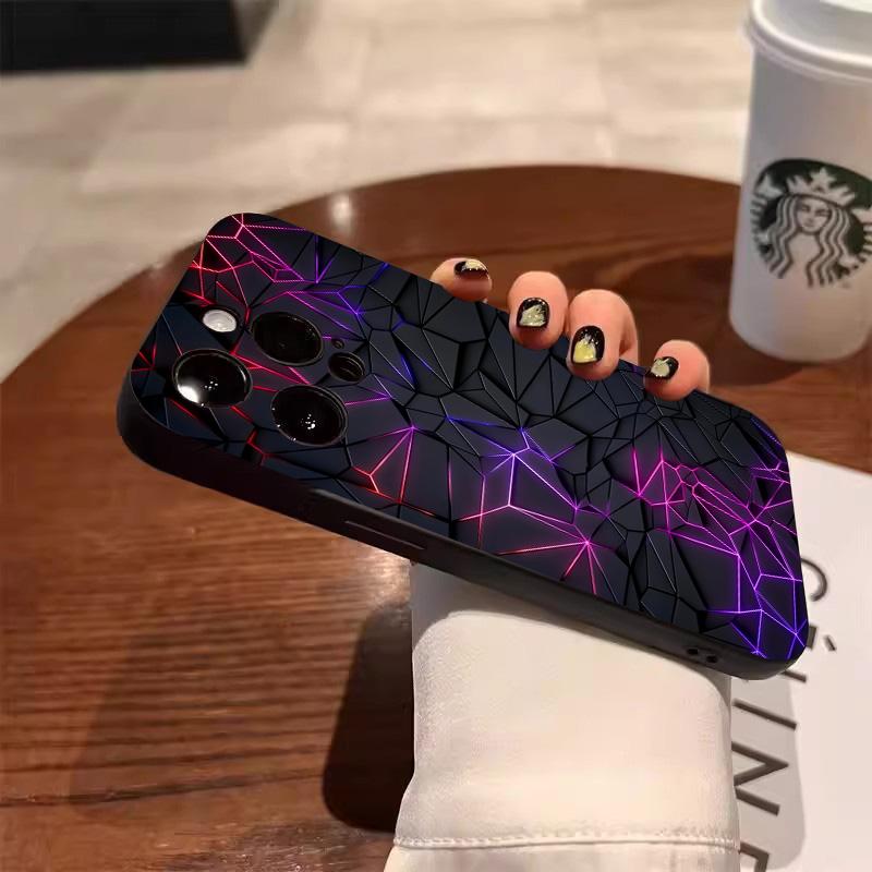 Case for Xiaomi Redmi Note 13 4G 11 10 14 Pro Plus 5G 10S 11S 12S Redmi 12 12C 13C 14C Abstract Geometry Line Art Pattern Cover