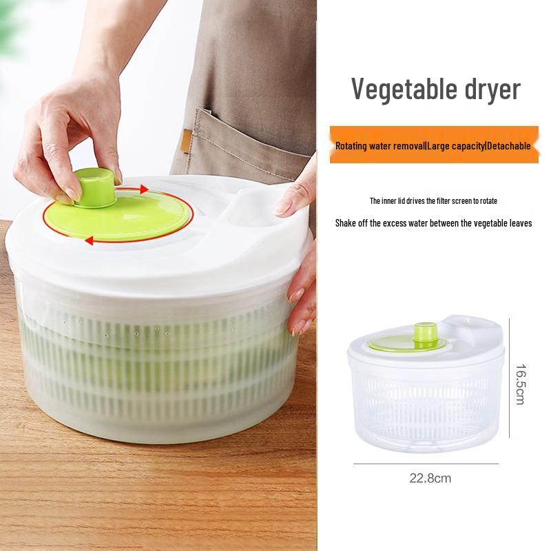 

Кухонный дегидратор для овощей с ручным приводом и таз для мытья