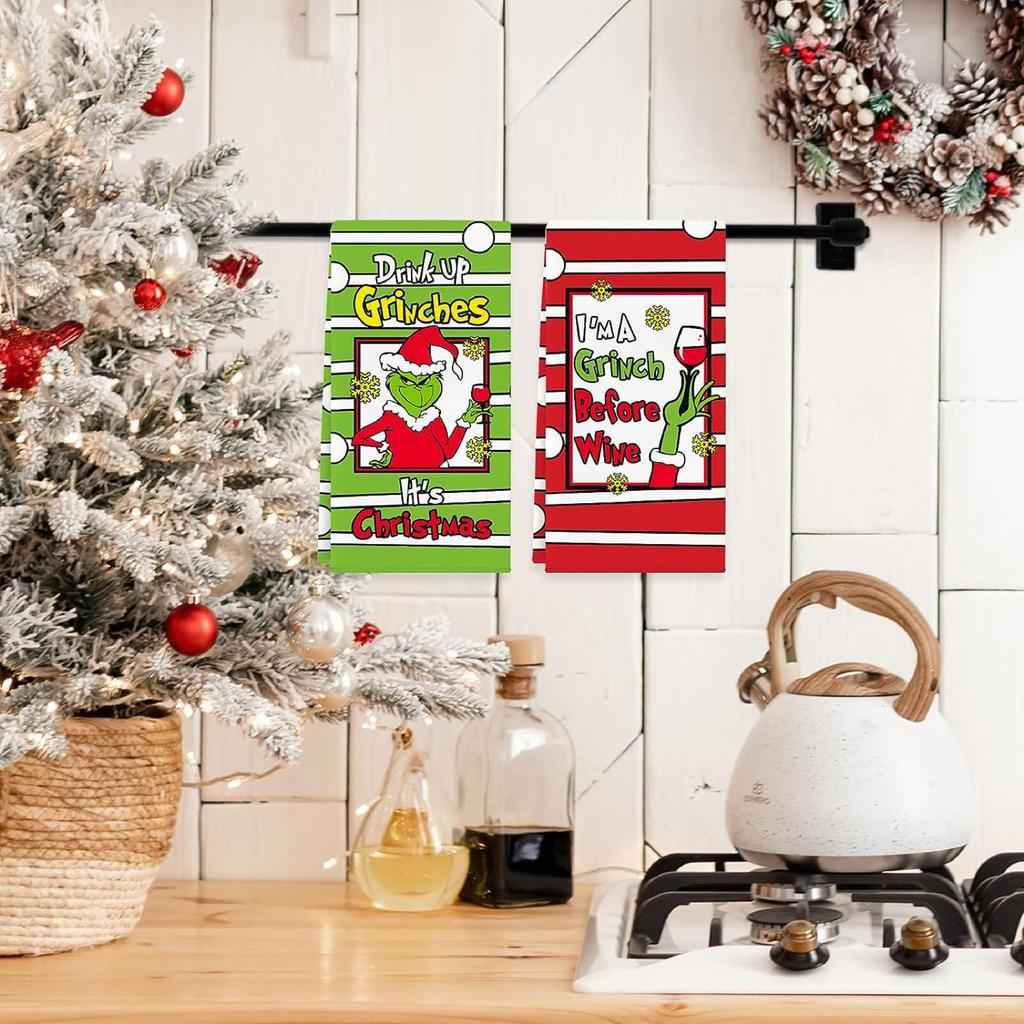 Christmas 3D Printed Towels, Kitchen Suction Towels, Hand Towels, Face Towels