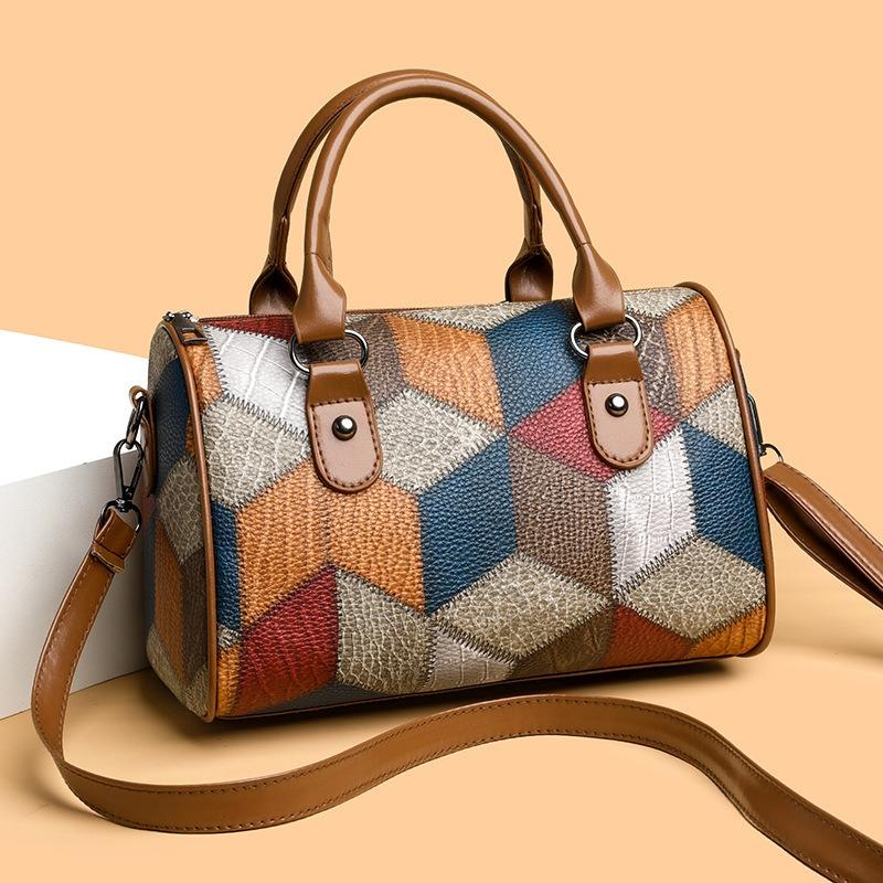 

Colorblock Geometric Crossbody Bag чорний