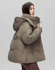 Women's Autumn and Winter Coat Solid Color Stand Collar Hooded Loose Short Thickened Windproof Women's Jacket