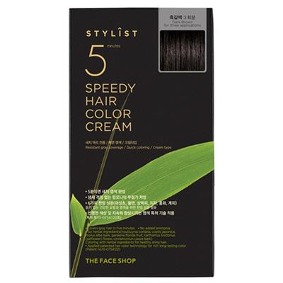 Stylist 5-Minute Speedy Hair Color Cream Tinta per capelli, castano scuro, 1 pezzo