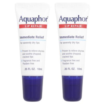 Lip Repair, Rapid Relief, Fragrance-Free, 2 Tubes, 0.35 Fl Oz (10 Ml) Each