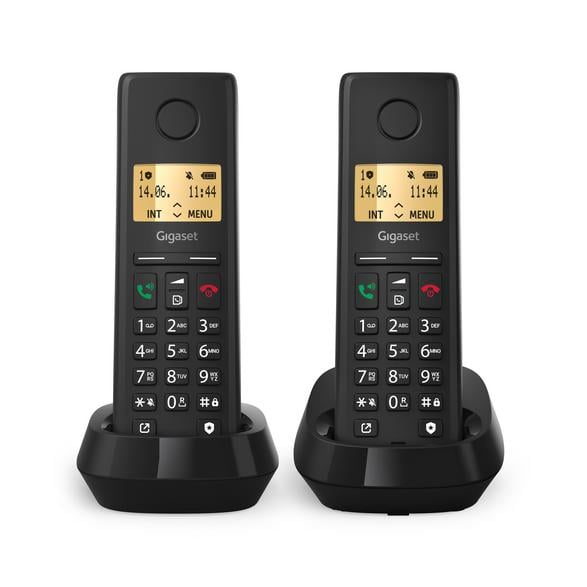 Gigaset Pure 200 Duo Cordless Phone Black