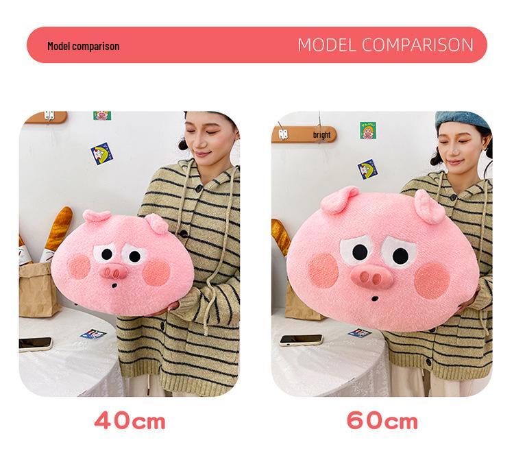 Large Plush Bacon Pig Pillow Backrest - Children's Gift Doll