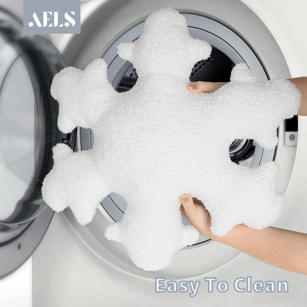 PP Cotton Christmas Snowflake Throw Pillow Soft Snowflake Pillows Living Room