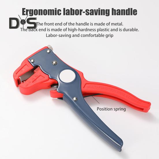 Selbsteinstellender Abisolierer mit Tiefenanschlag, Rutschfester Griff, Ergonomisches Design, Einfach zu verwendender tragbarer Abisolierer