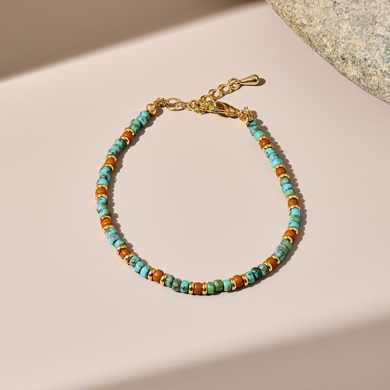 

Japanese Retro Maillard Beaded Bracelet: Picasso-Inspired, Simple, Versatile, and Elegant for Women.