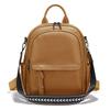 Zency 2025 Genuine Leather Backpack Multi-pocket Design Travel Convertible Shoulder Bag