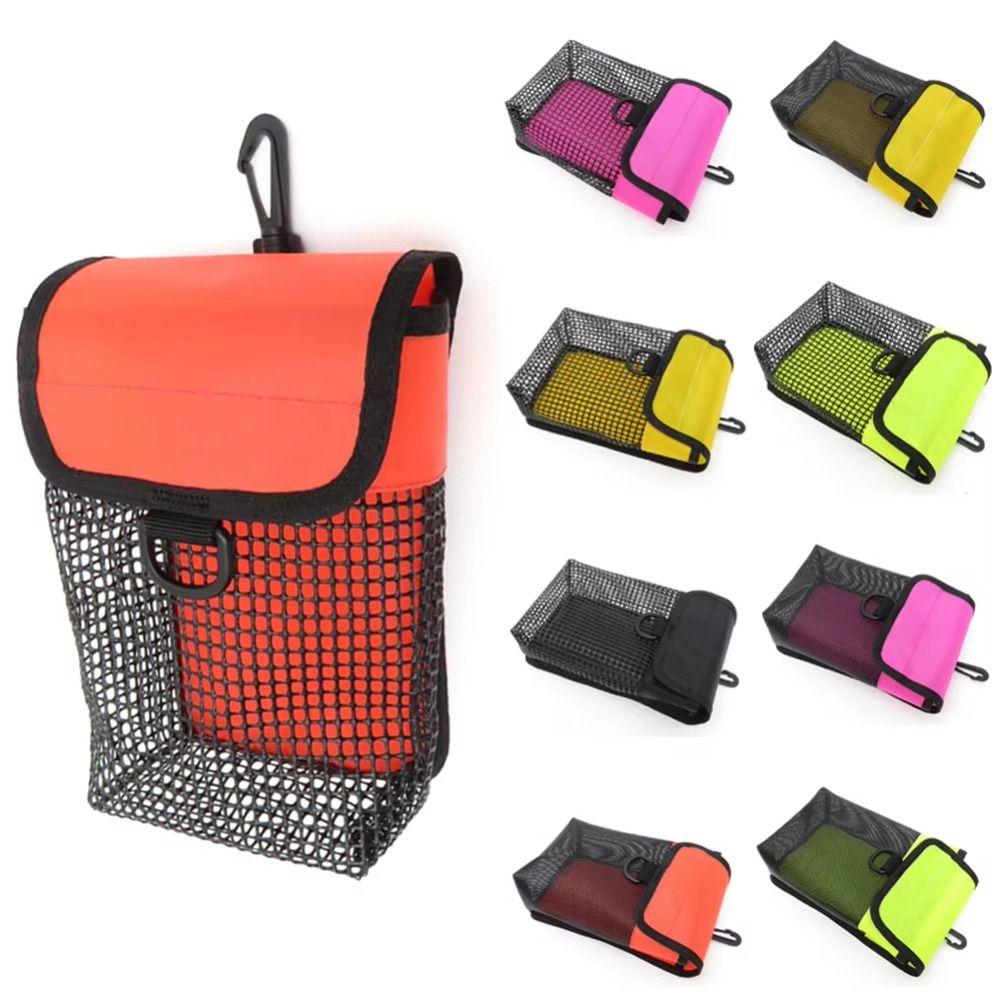 Nylon Heavy Duty Mesh Bag 20x13x7.3cm Scuba Dive Reel Snap New Diving Line Wheel Bag