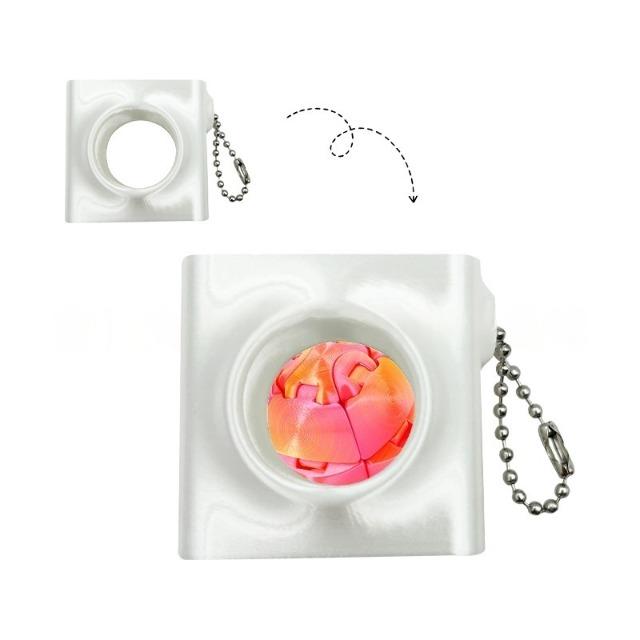 3D Printed Twistsphere Fidget Toy Gradient Gear Ball Rotating Liquid Flow Ball Anxiety Relief Decompression Toy