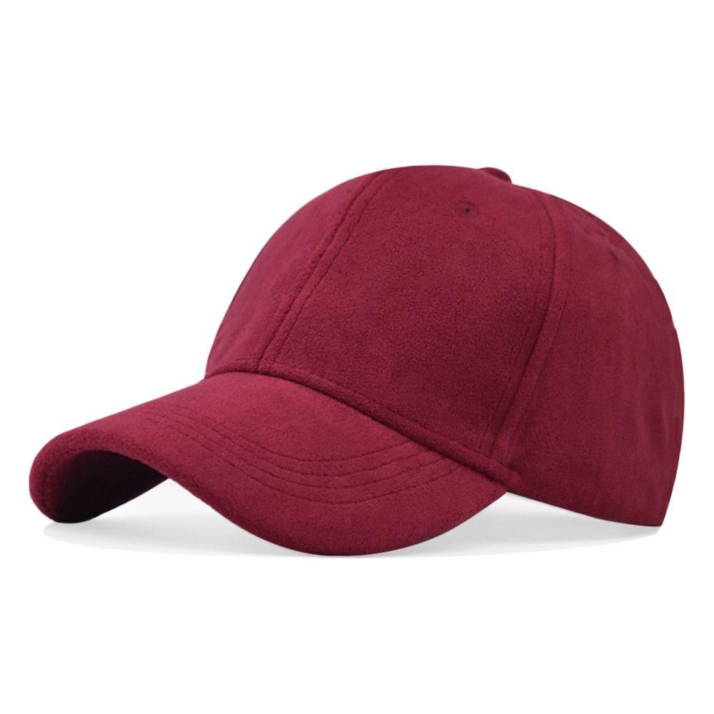 Warm Casual Suede Baseball Cap Adjustable Breathable Sun Hat Outdoor Warm Snapback Hat for Men Women