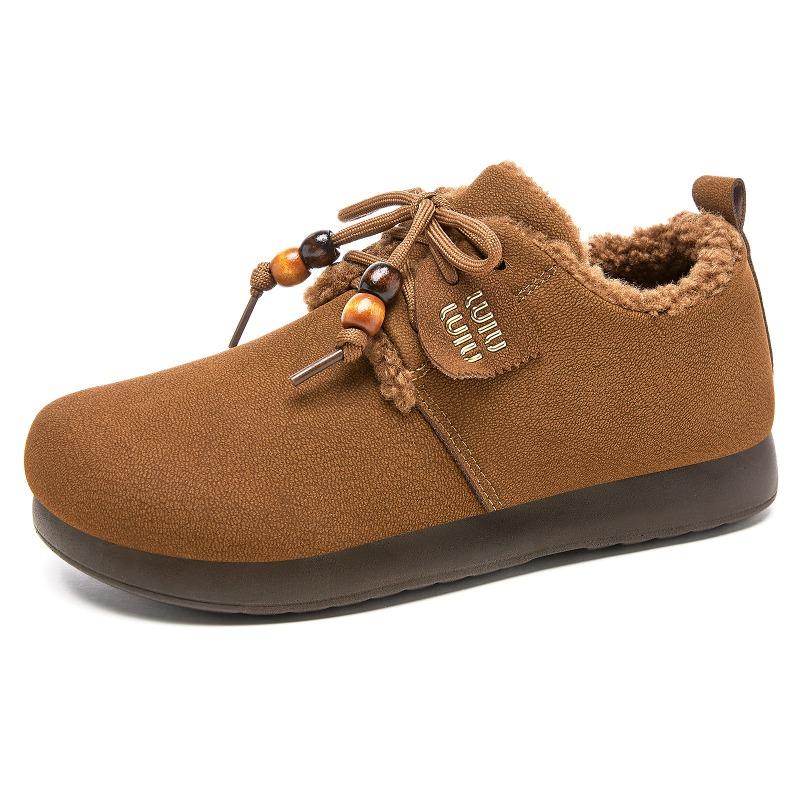 New Versatile Cotton Shoes, Fleece and Thickened Snow Boots, Fashionable Shoes and Women's Shoes