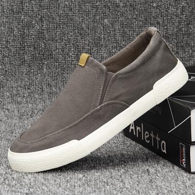 Men'S Versatile Canvas Shoes Season New Breathable Casual Fashion Trend Board Shoes One Pedal Old Beijing Men'S Shoes