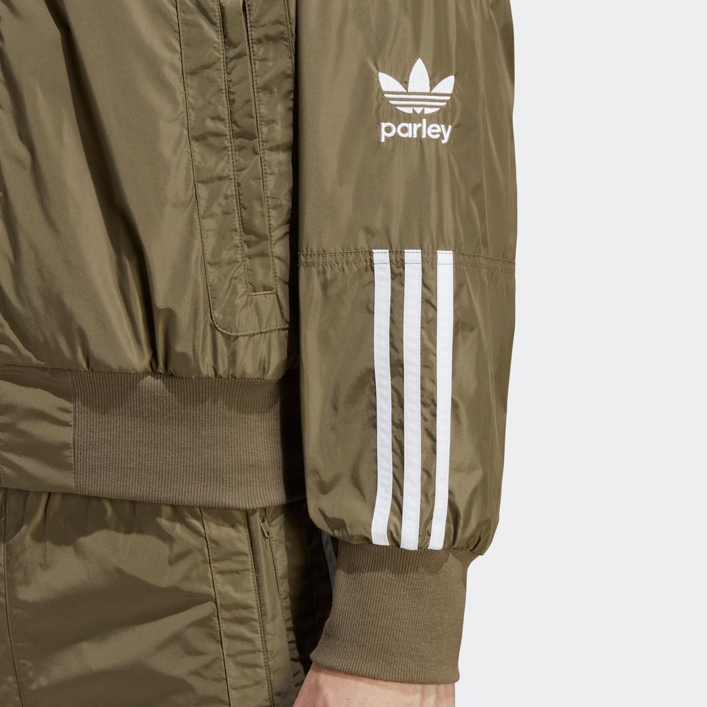 Adidas Originals Adicolor Parley Track Top With Side Stripe Logo Embroidery Men Tops Olive-Green HS2089