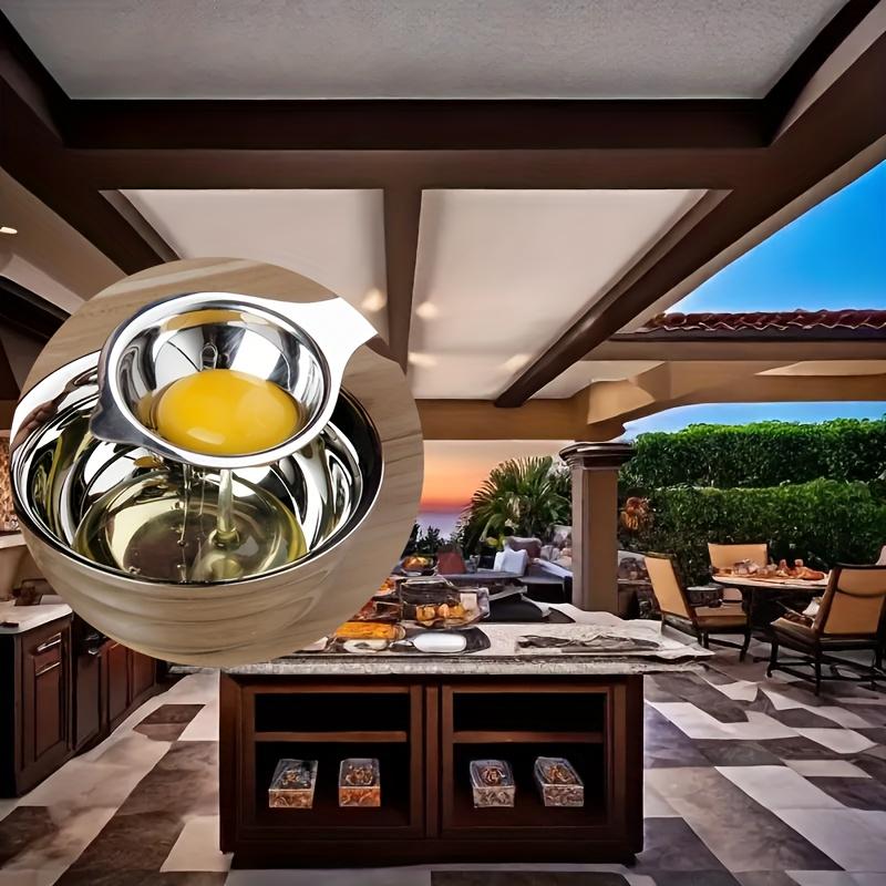1Pc Durable Stainless Steel Egg Yolk Separator, Easy To Clean Egg Yolk and Egg White Separator