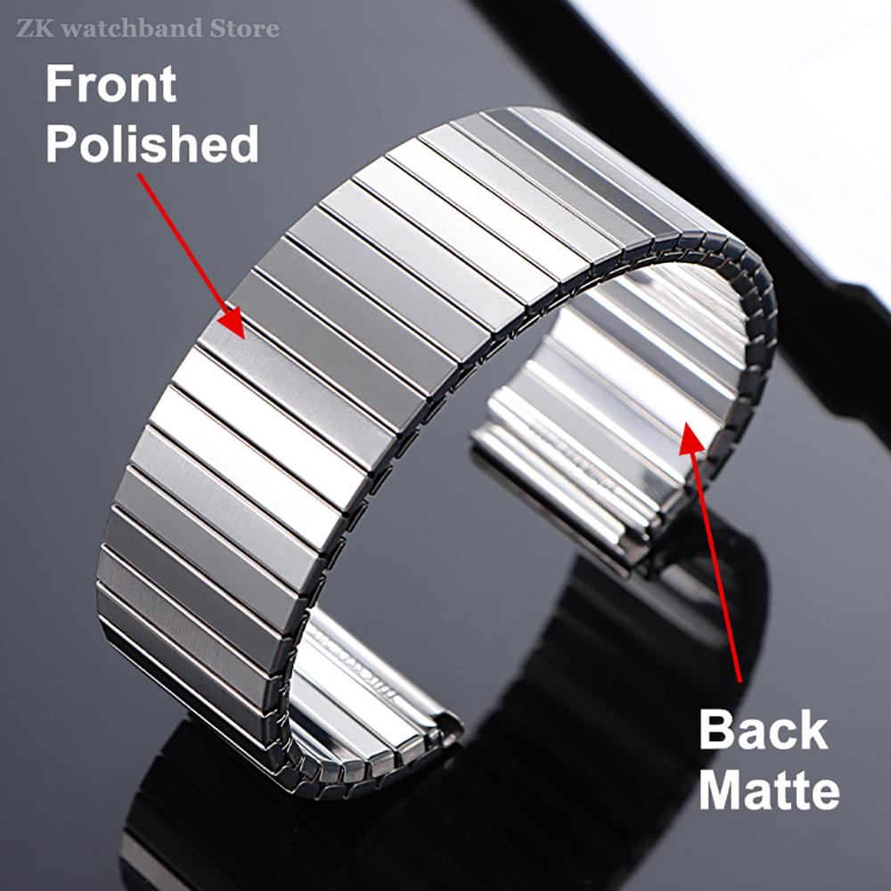 Elastický kovový řemínek k hodinkám pro řemínek k hodinkám Swatch 18/20/22 mm Roztažitelný expanzní nerezový řemínek k hodinkám Pánský dámský náramek Příslušenství