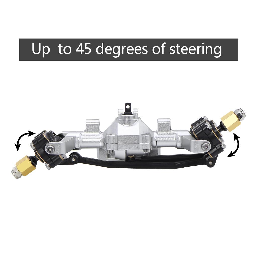 Aluminum Front Rear Portal Axle Complete Set+Brass Knuckle Cover For FMS FCX24 Power Wagon K5 FCX18 LC80 RC Crawler Upgrade Part