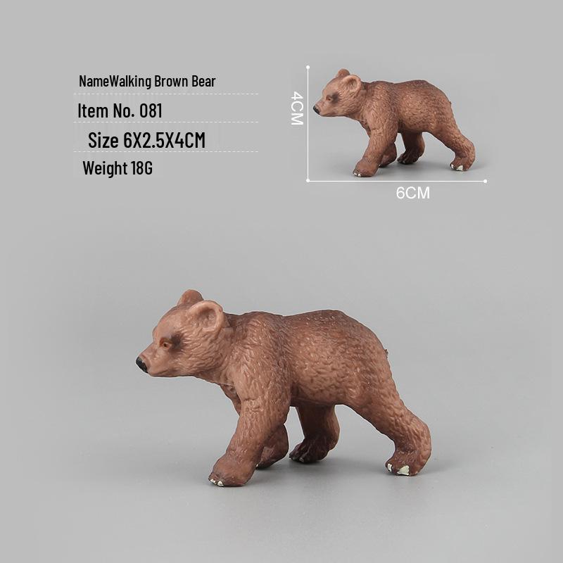 

Realistic Wild Bear Toy Set: Big Brown Bear Model